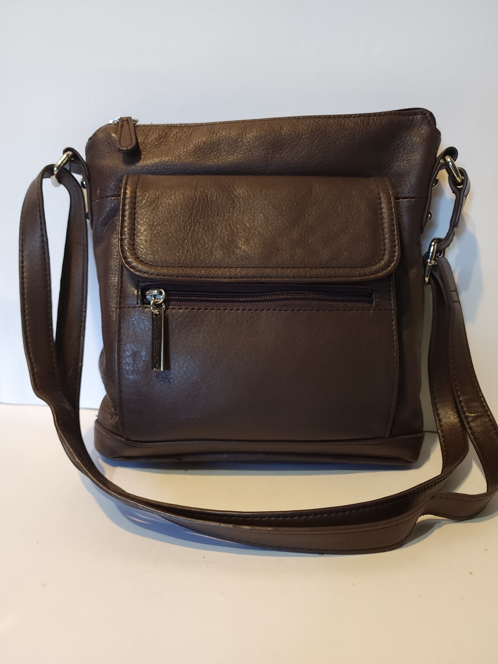 GIANI BERNINI Brown Leather Crossbody Bag